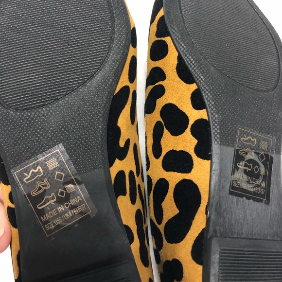 Qupid 6 NWOT leopard cheetah Point toe flats - Picture 10 of 10